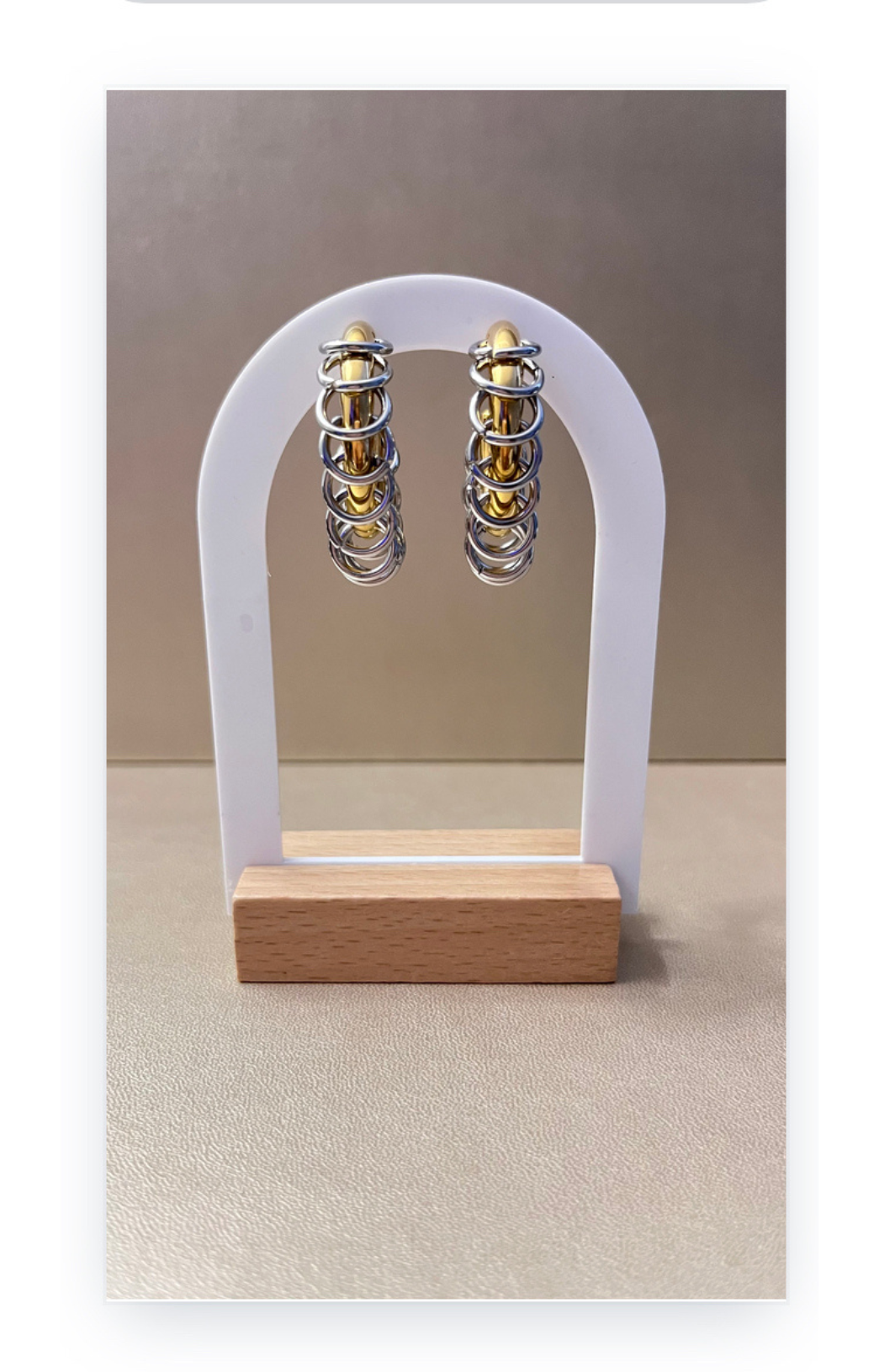 18k Gold-plated Stainless steel Hoop Earrings