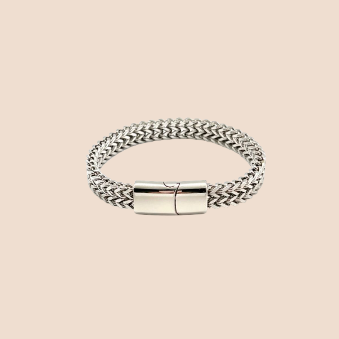 Polished Titanium Steel Bracelet for Men