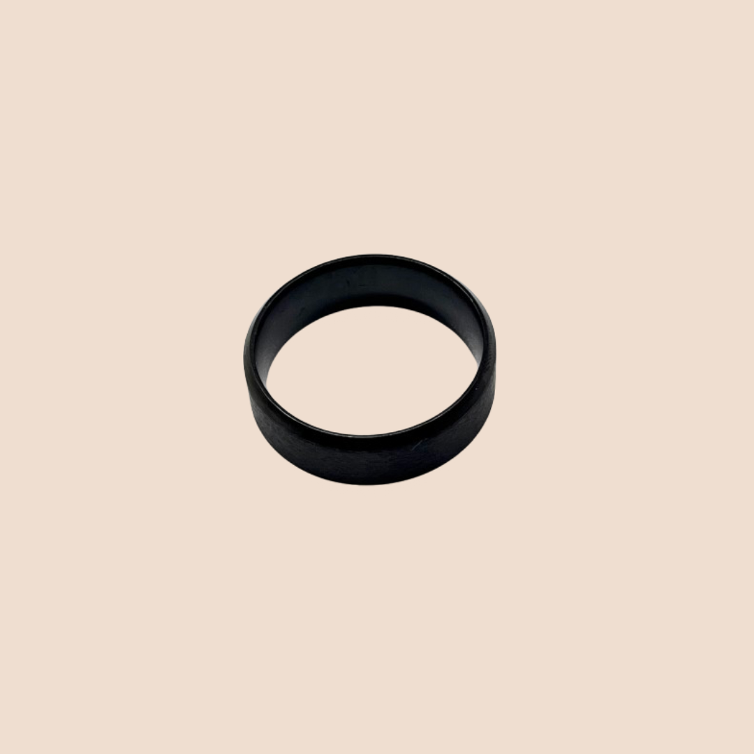 Black stainless steel ring for men