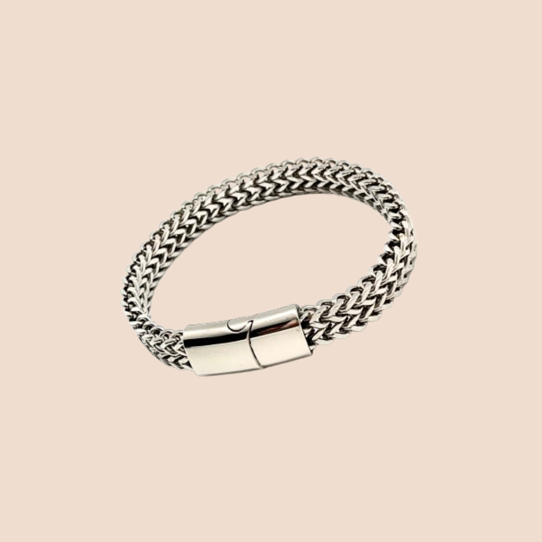 Polished Titanium Steel Bracelet for Men