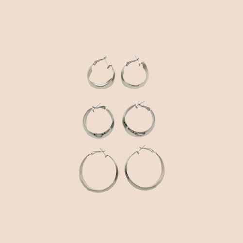 Gold and Silver-Plated Round Hoop Earrings for Daily Wear