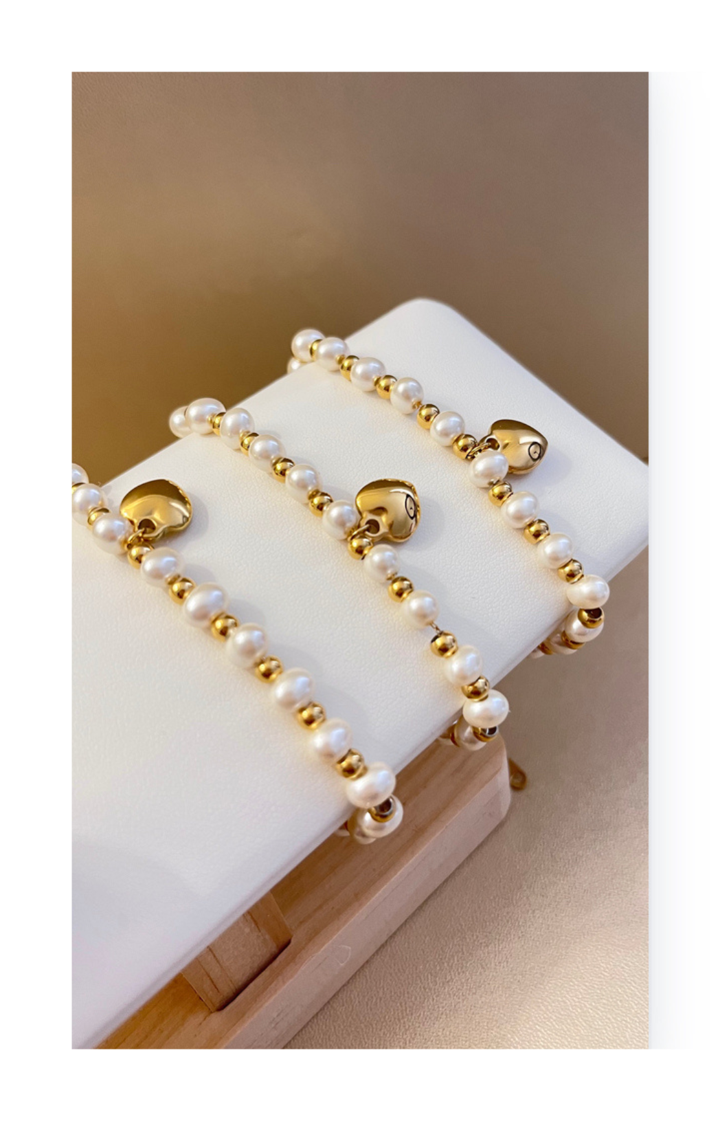 Stainless steel Heart shape pendant bracelet