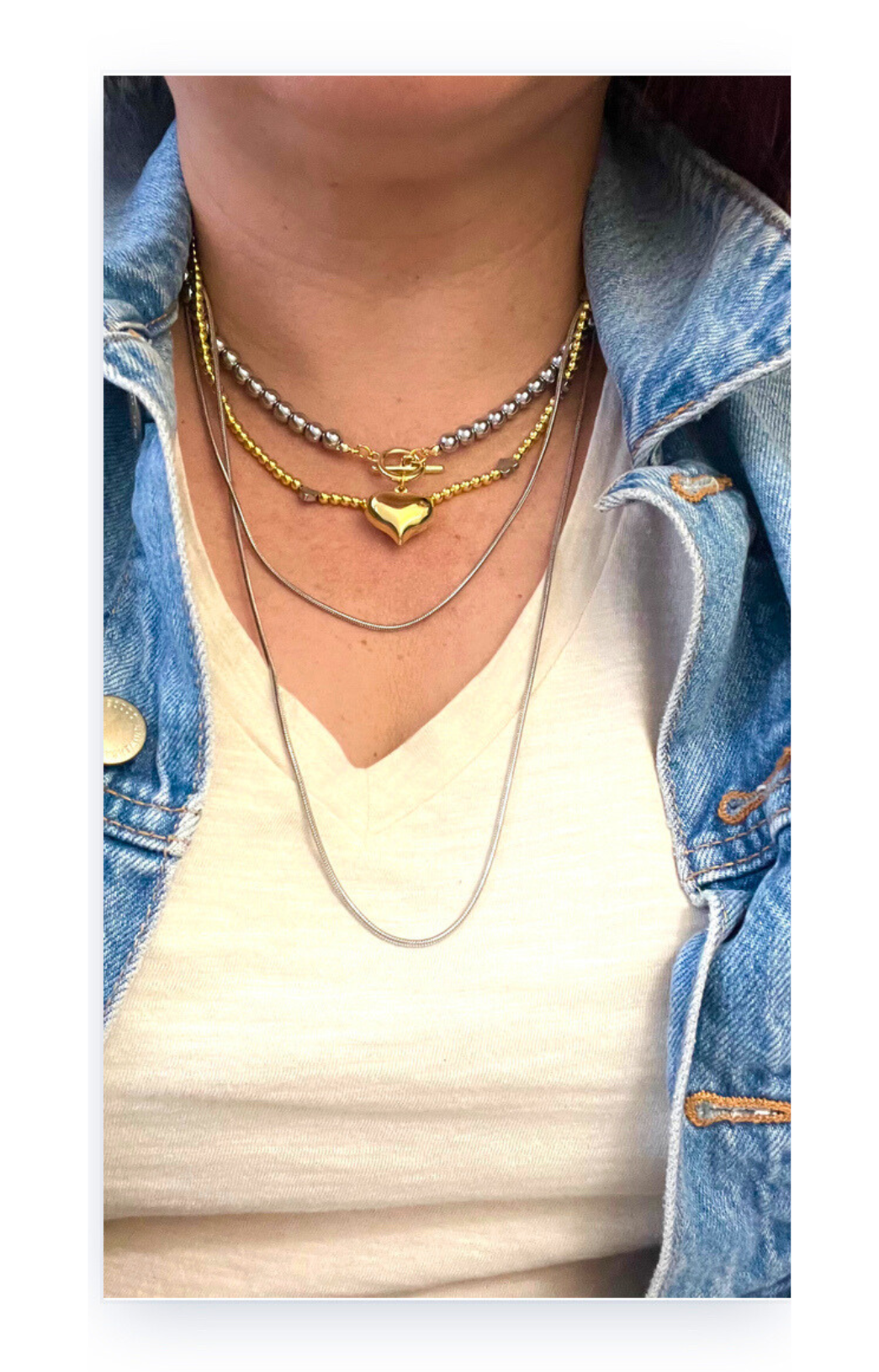 Stainless steel Heart pendant necklace