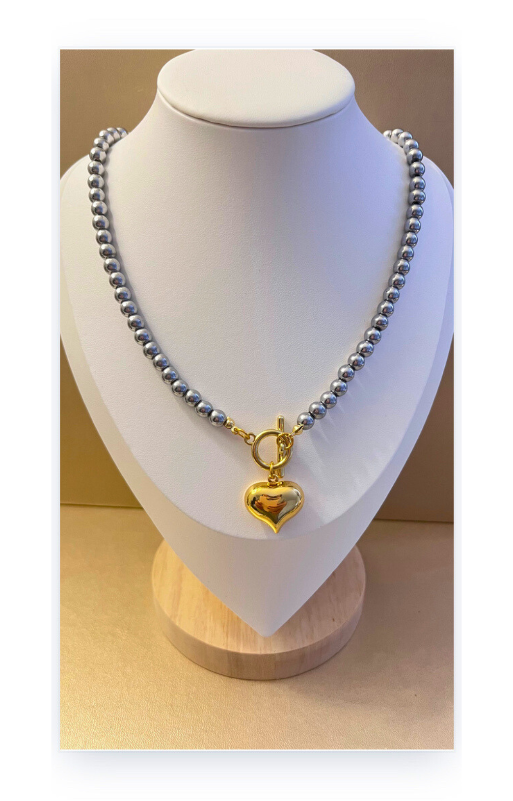 Stainless steel Heart pendant necklace