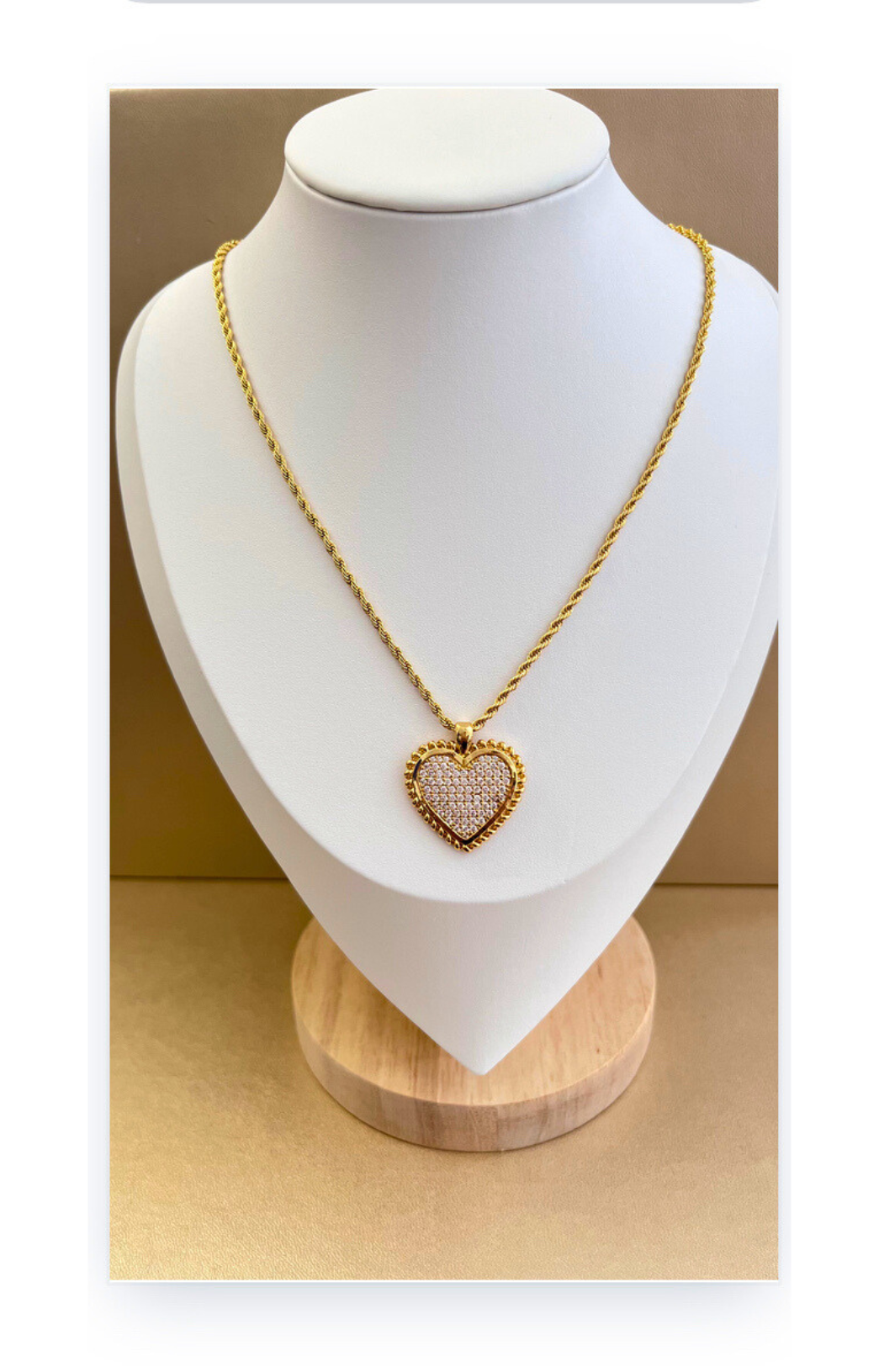 Copper Gold Plated Heart pendant necklace