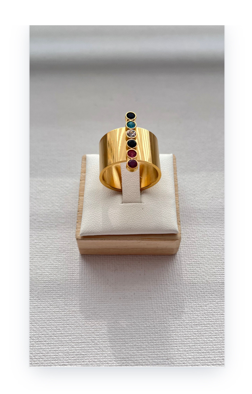 Bold 14K Gold-Plated Stainless Steel Ring