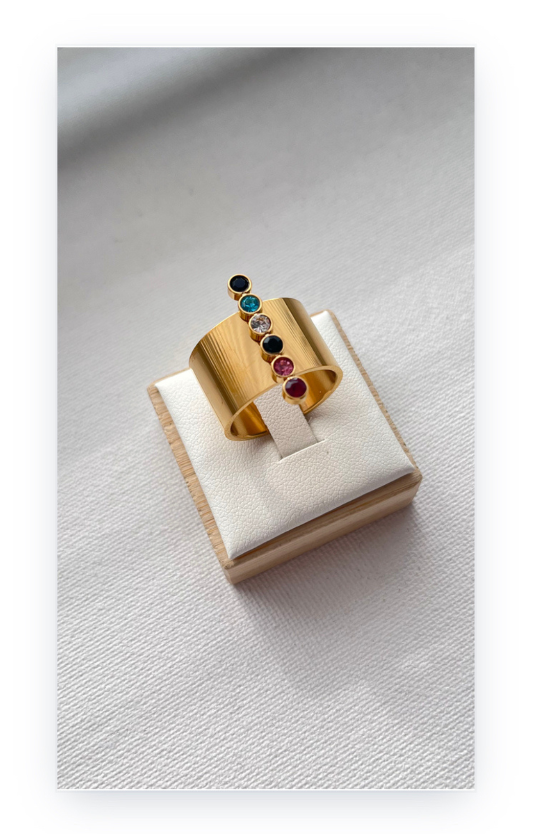Bold 14K Gold-Plated Stainless Steel Ring