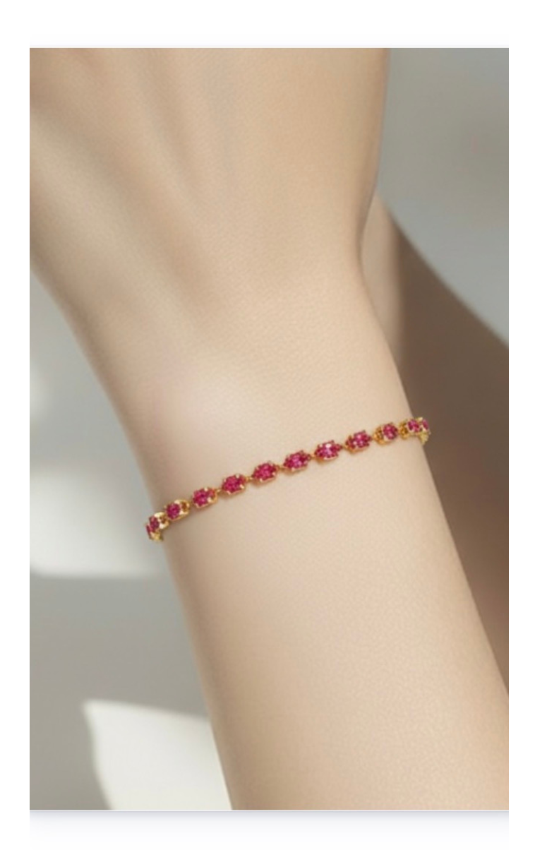 18K Gold-Plated Copper Bracelet with Eye Horse cristal Inlay