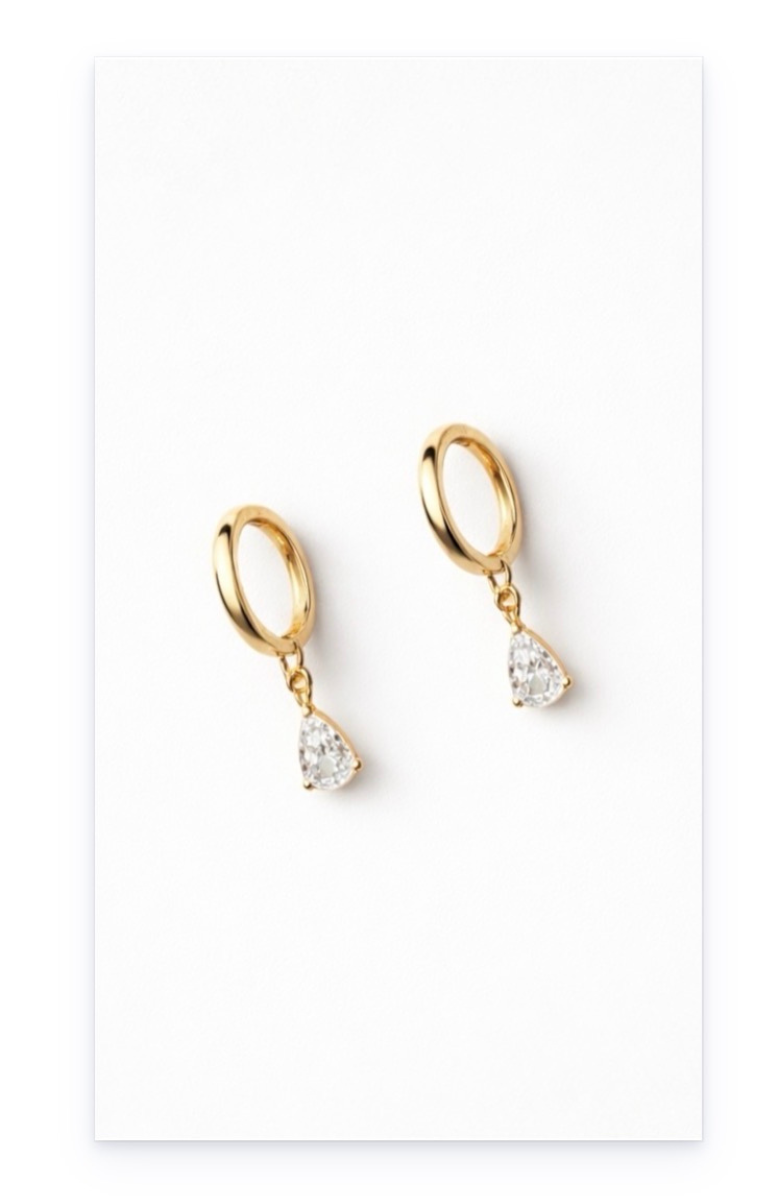 Gold-Plated Copper Hoop Earrings