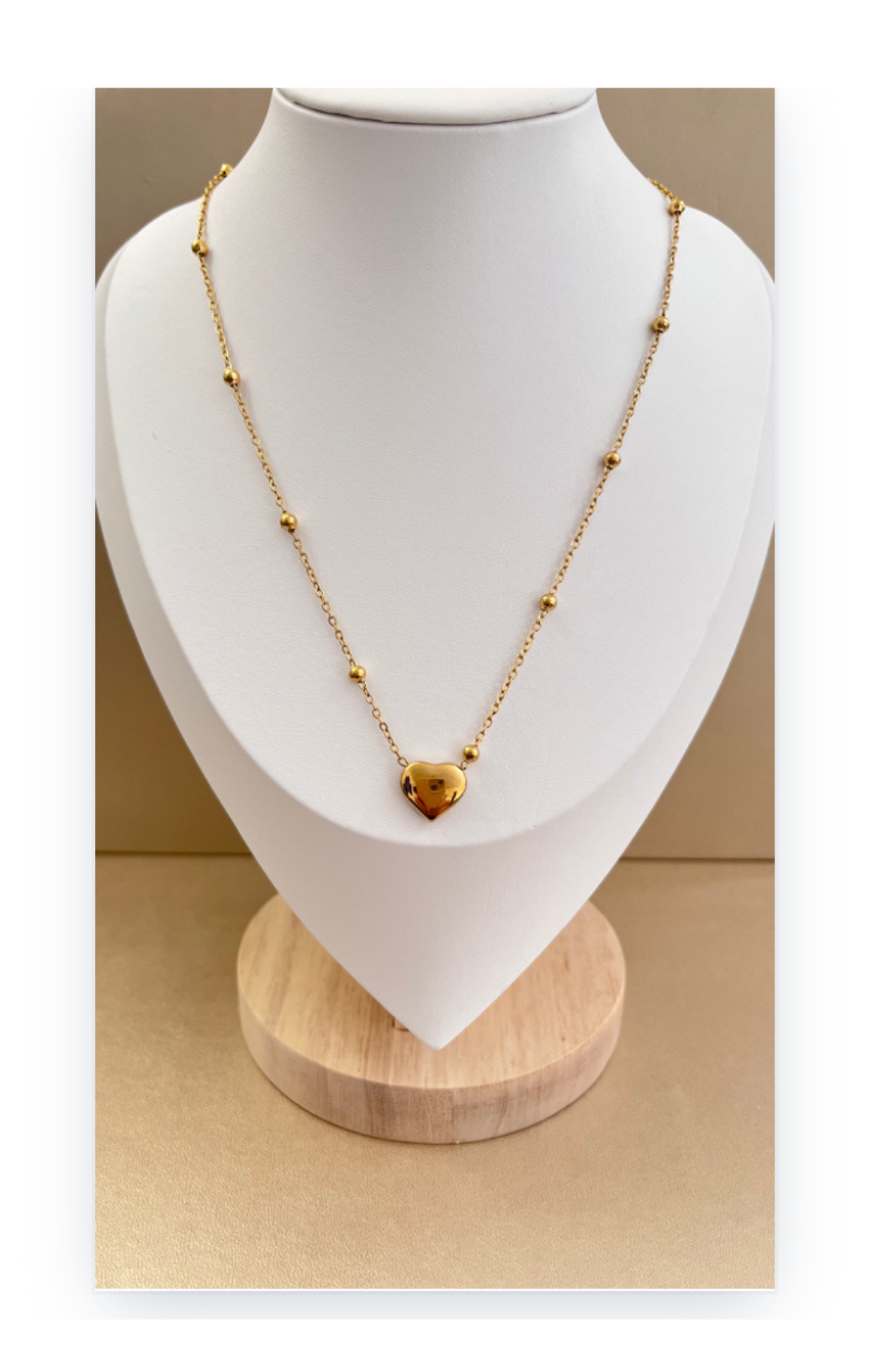 Stainless steel heart pendant chain