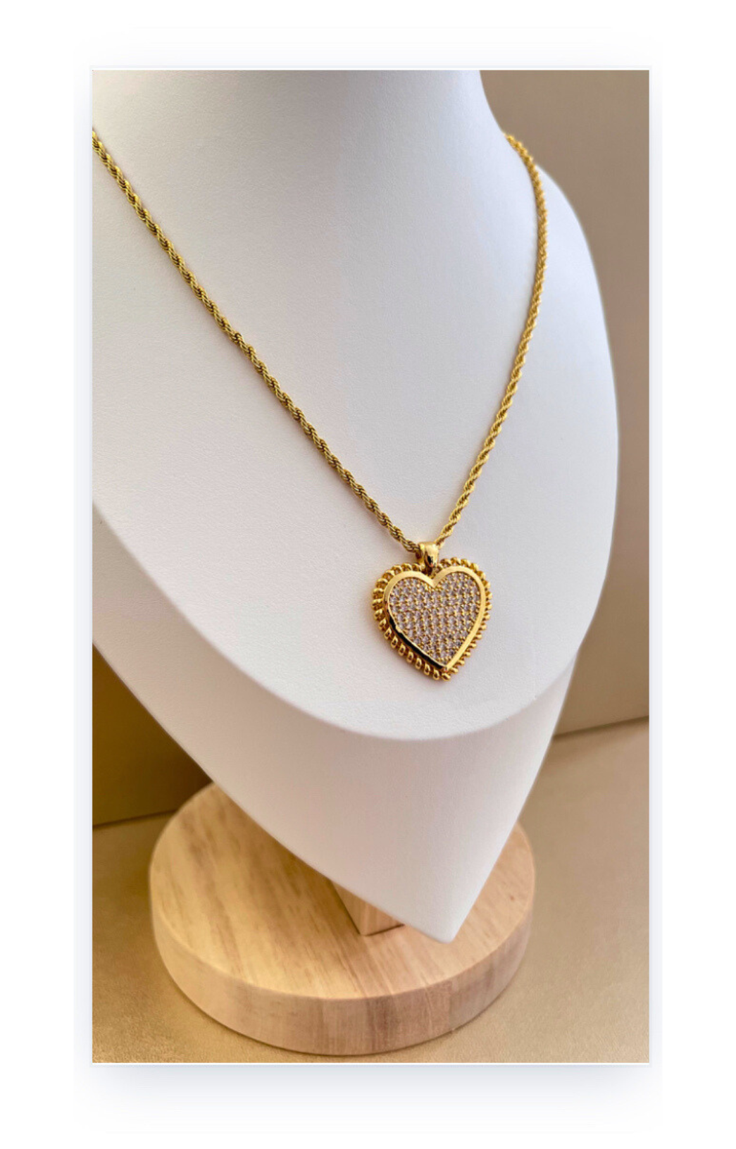 Copper Gold Plated Heart pendant necklace