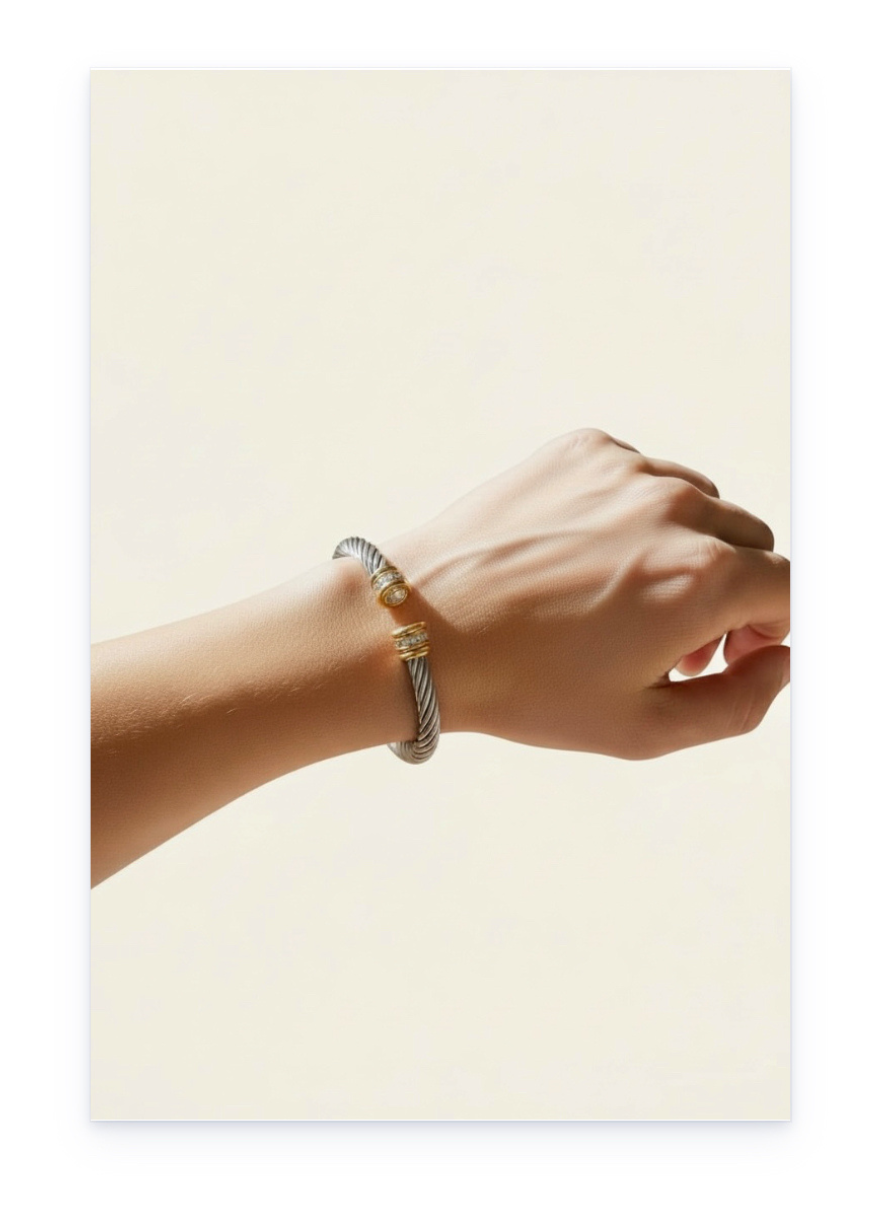 Stainless Steel Twisted Cable Bracelet