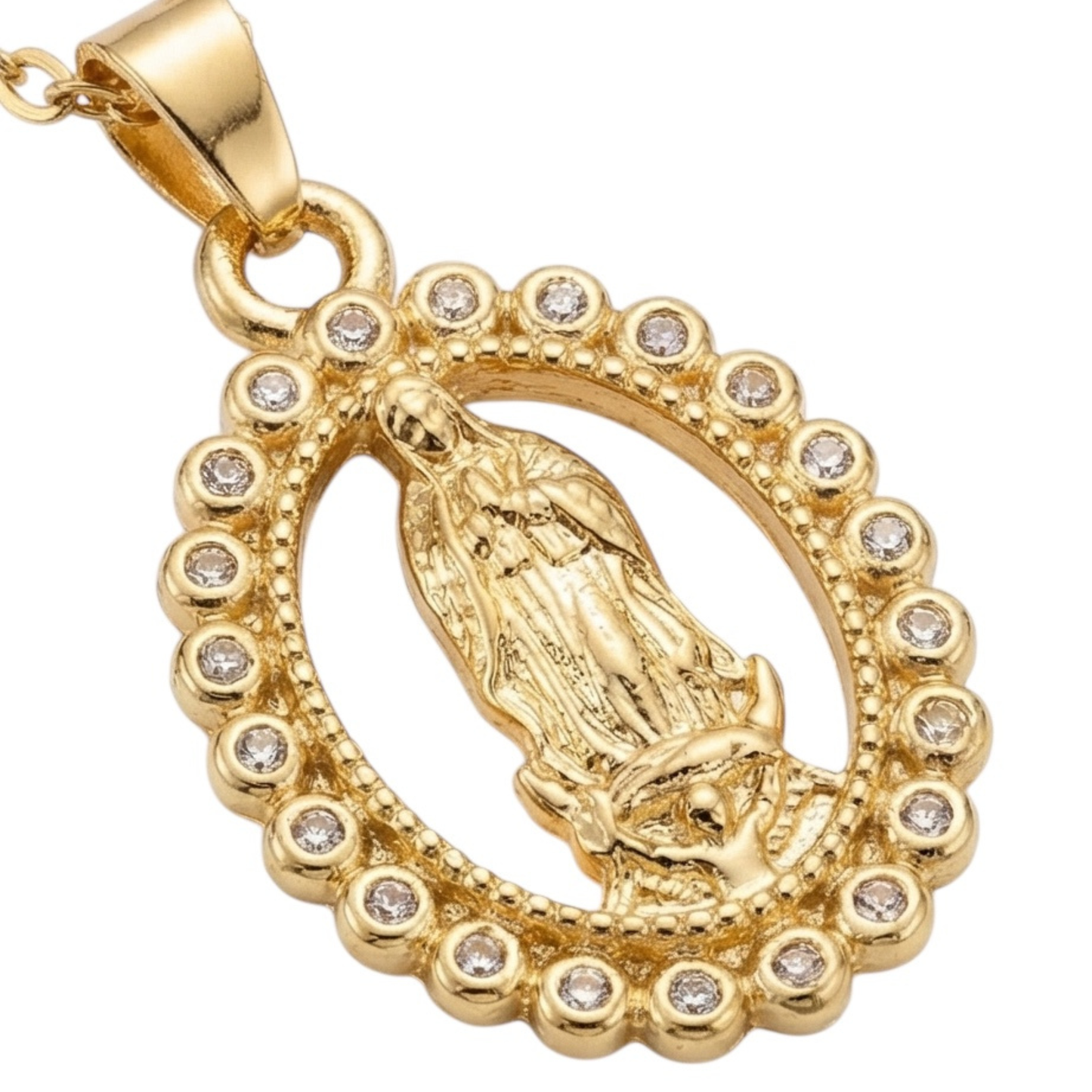Religious gold plated, stainless steel chain