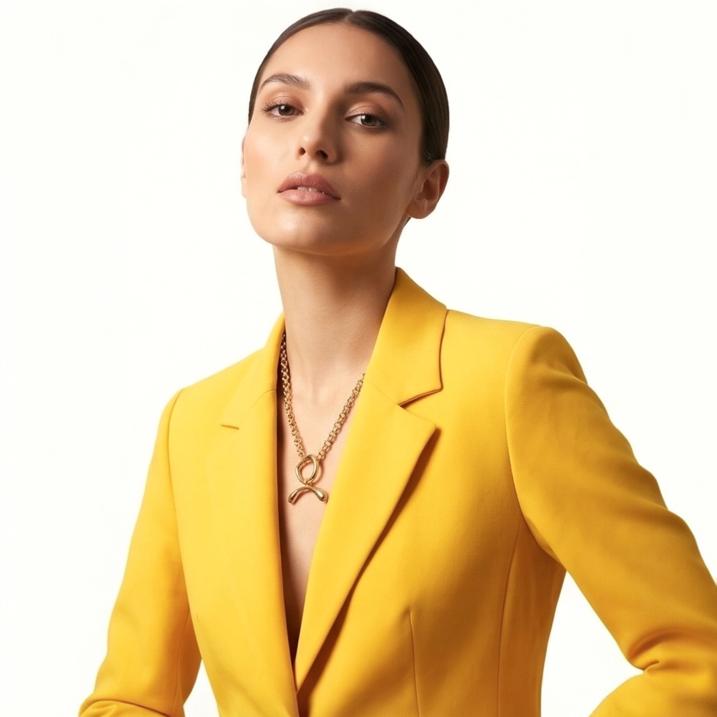 Elegant Gold-Plated Link Chain Necklace