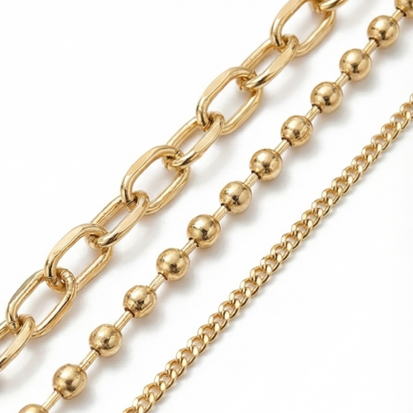 Multilayered Gold-Plated Necklace for Women