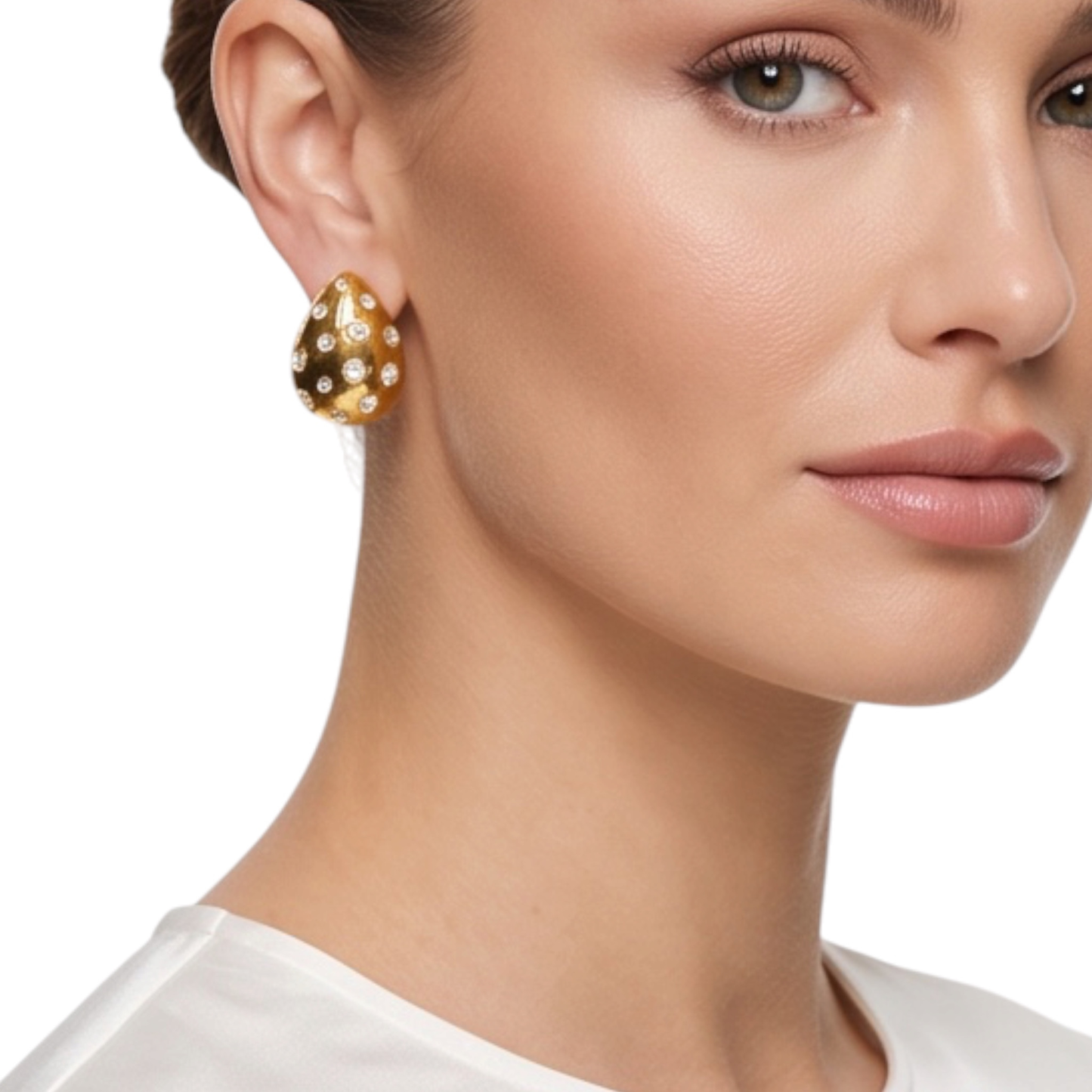 Stainless steel-18K Gold Plated Drop Earrings
