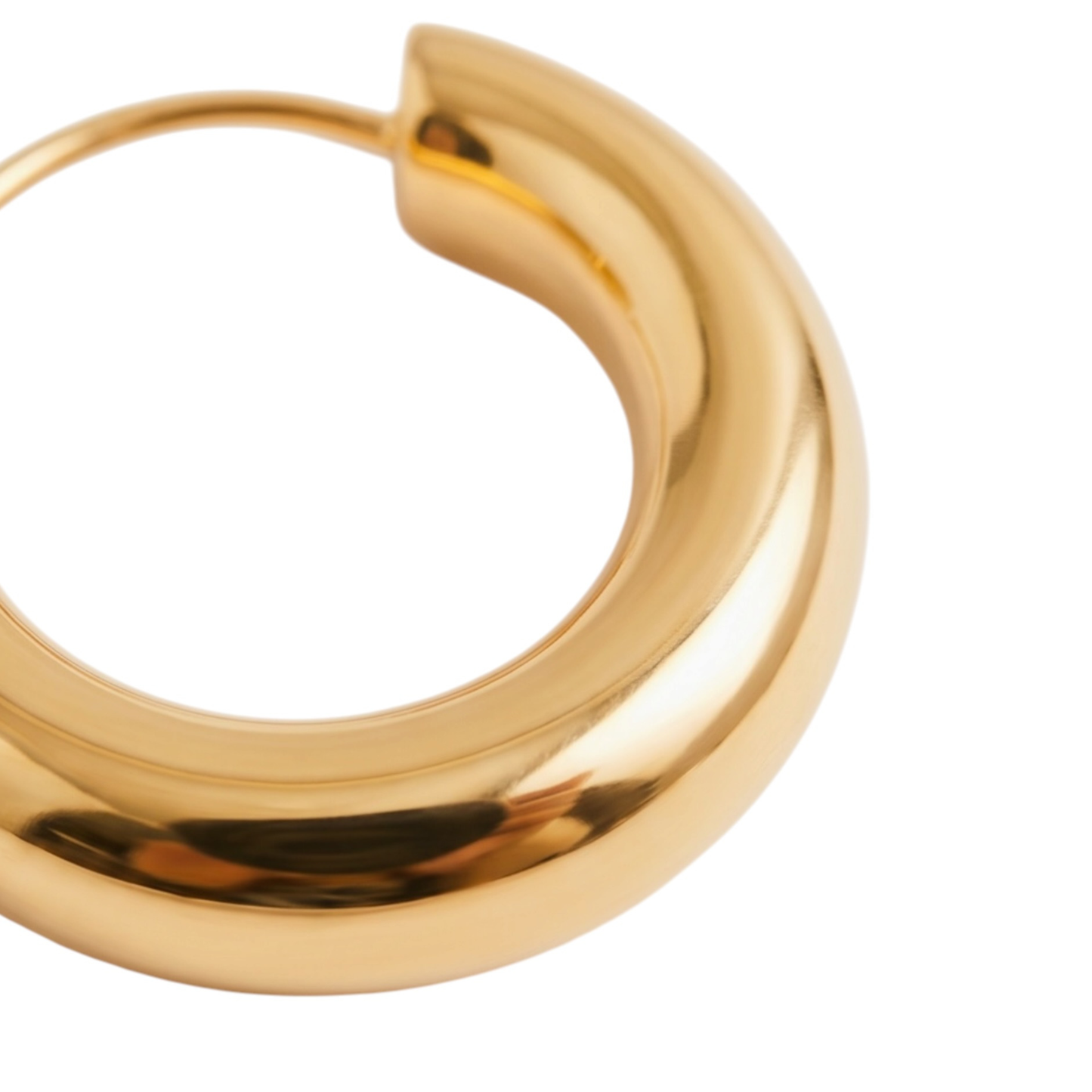 18k Gold plated-stainless steel hoop earrings