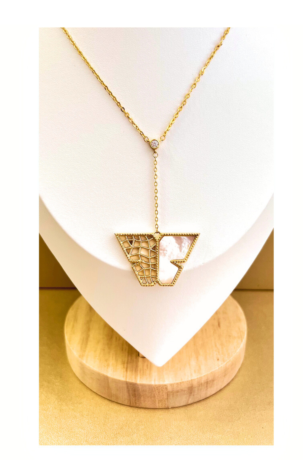 18k Gold Plated Chain with Butterfly Pendant