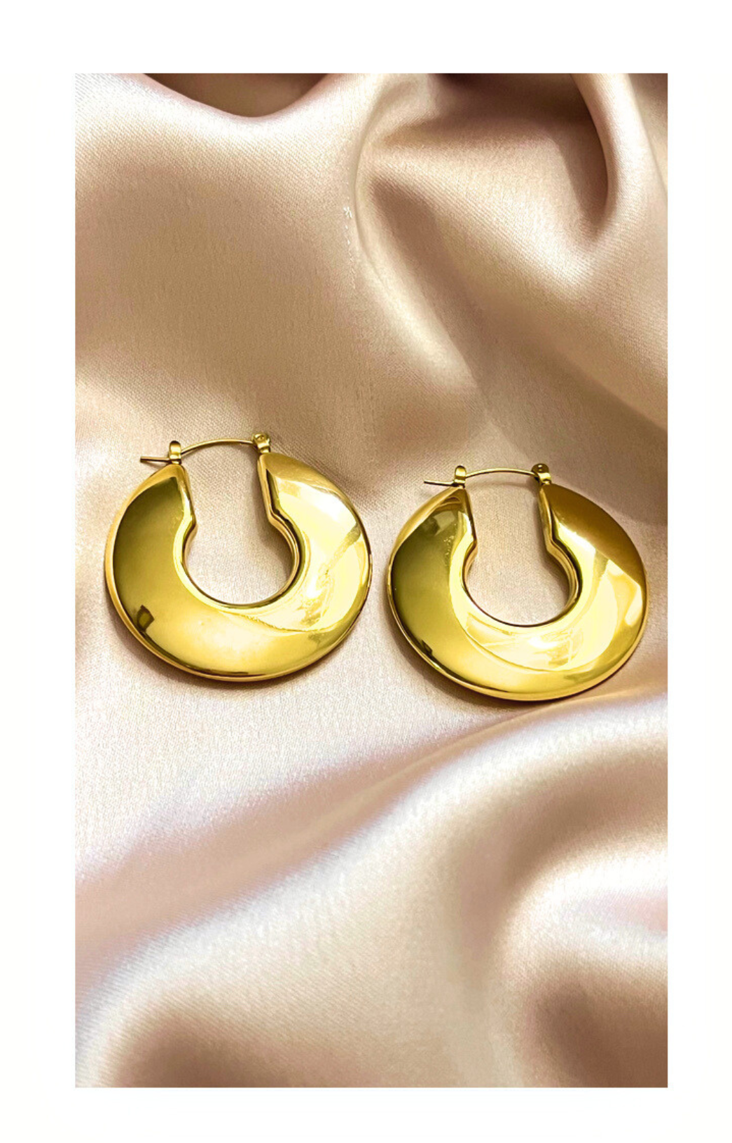 Stainless Steel Chunky Hoop Earrings