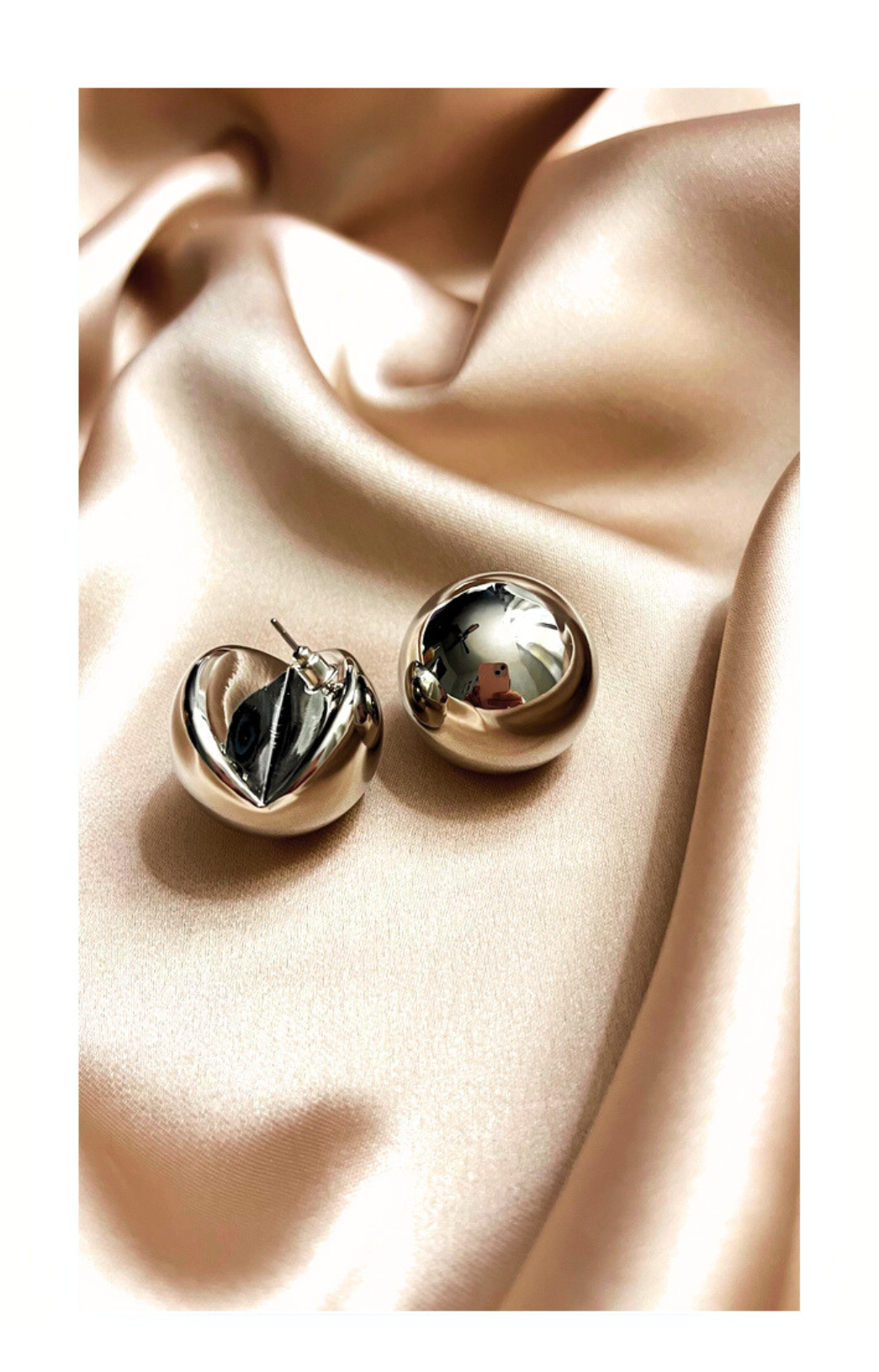 Ball stud Earrings 14k gold plated-stainless steel