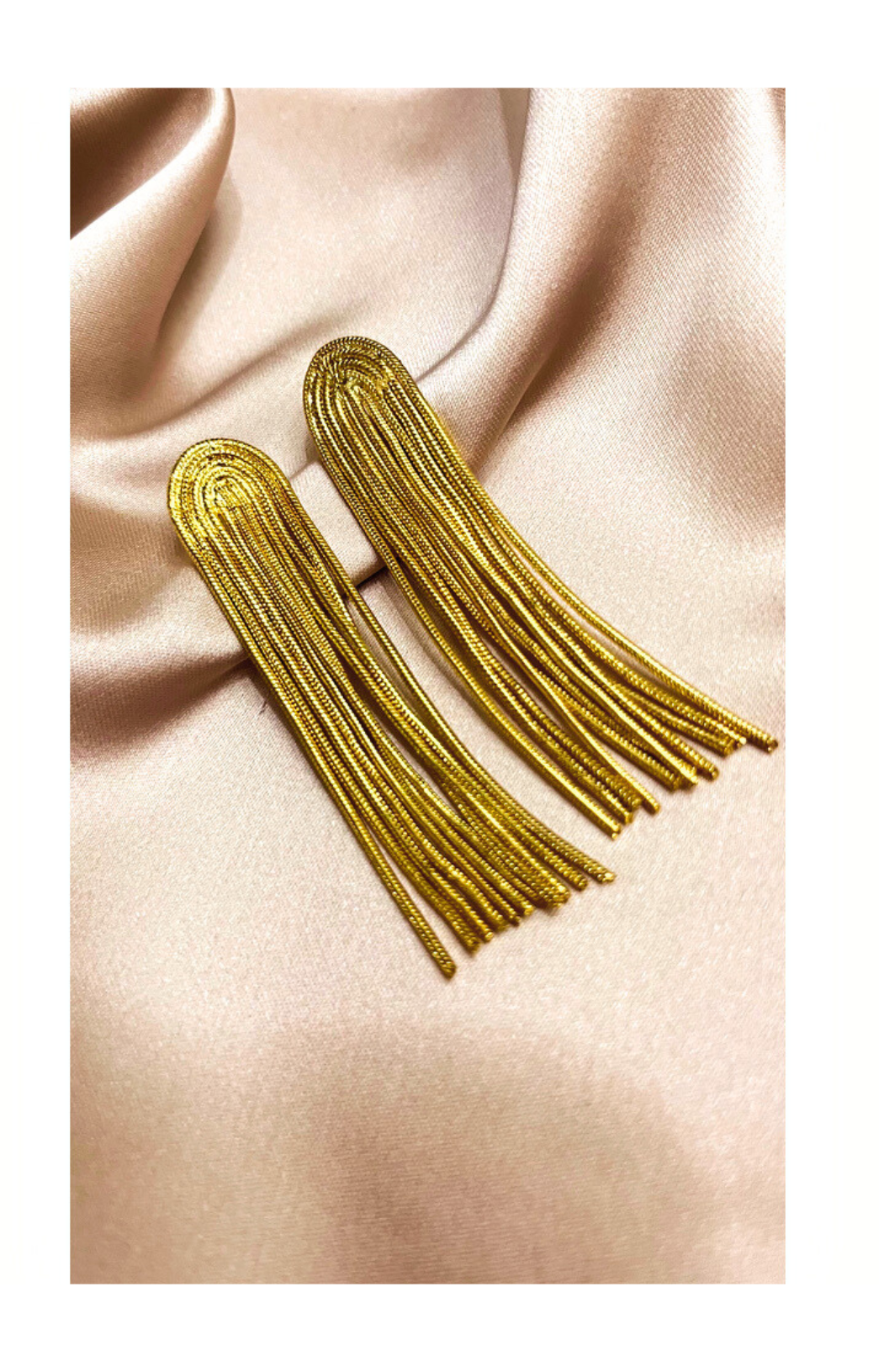 Long stainless steel earrings in punk style