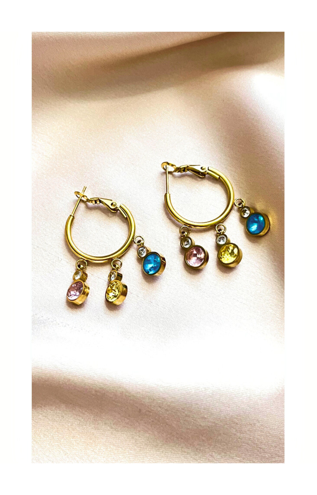 Gold-Plated Titanium Steel Hoop Earrings