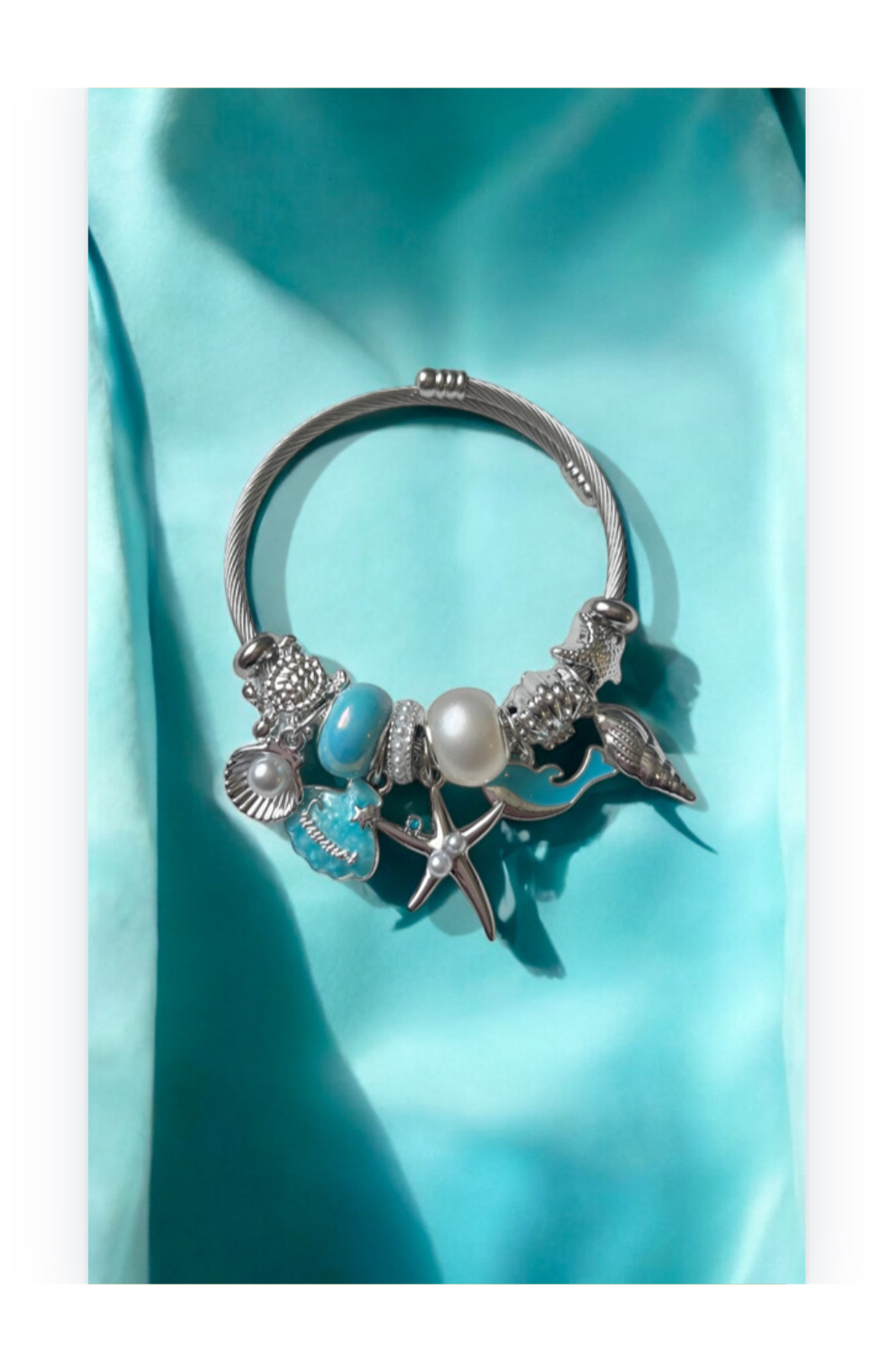 Adjustable Stainless Steel with charms bracelet
