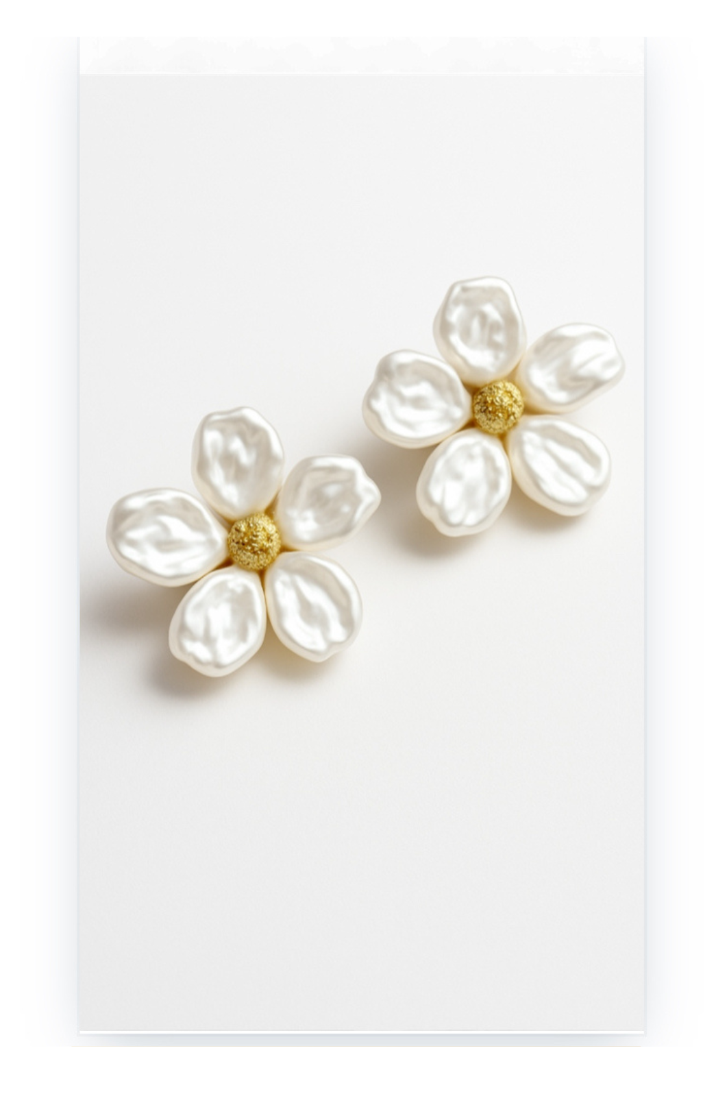 .925 Sterling Silver Needle Earrings with Synthetic Pearls
