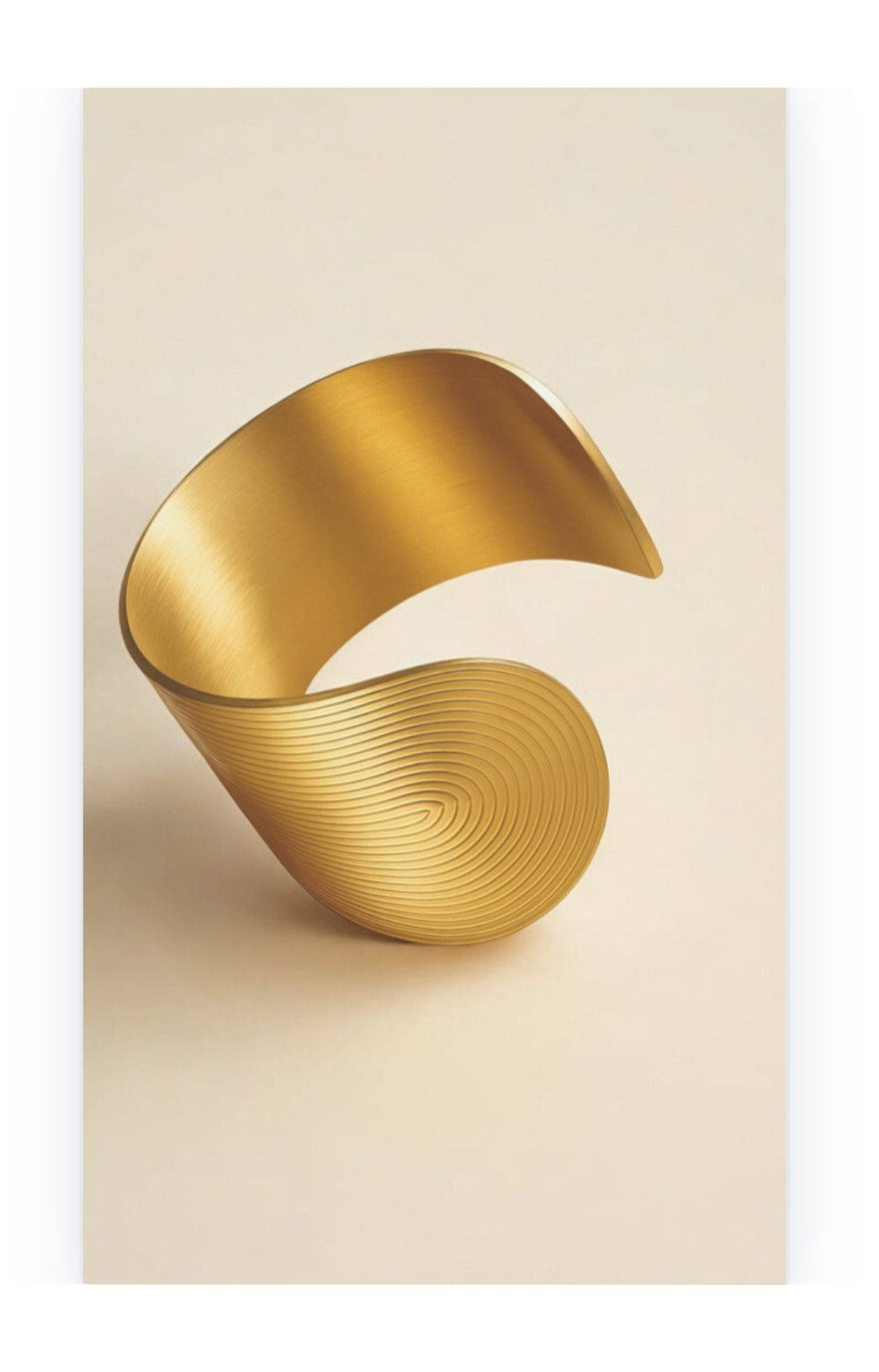 Stainless Steel 14K Gold Plated Cuff Bracelet