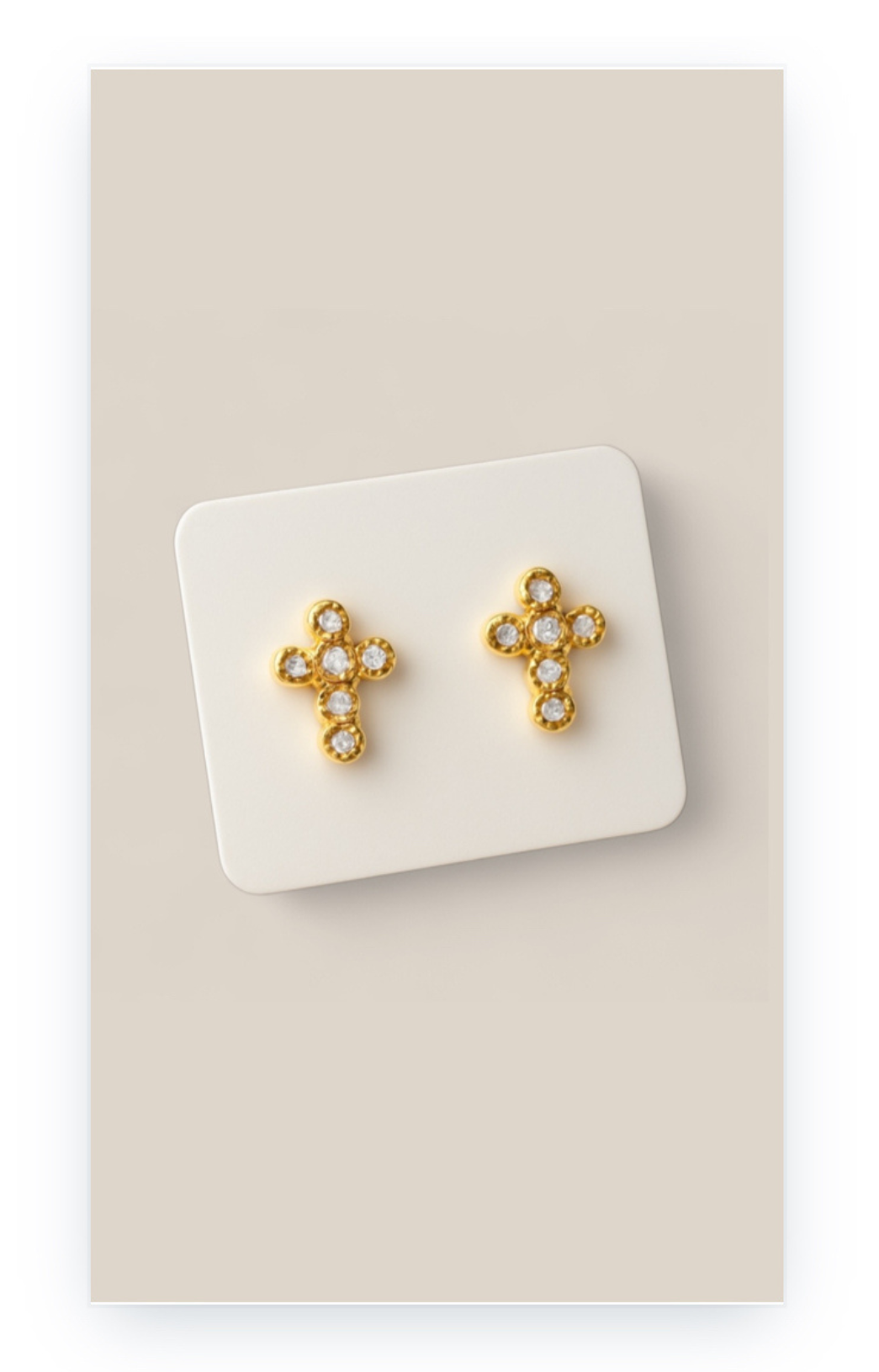 Cross Design plating-Alloy Ear Stud Earrings