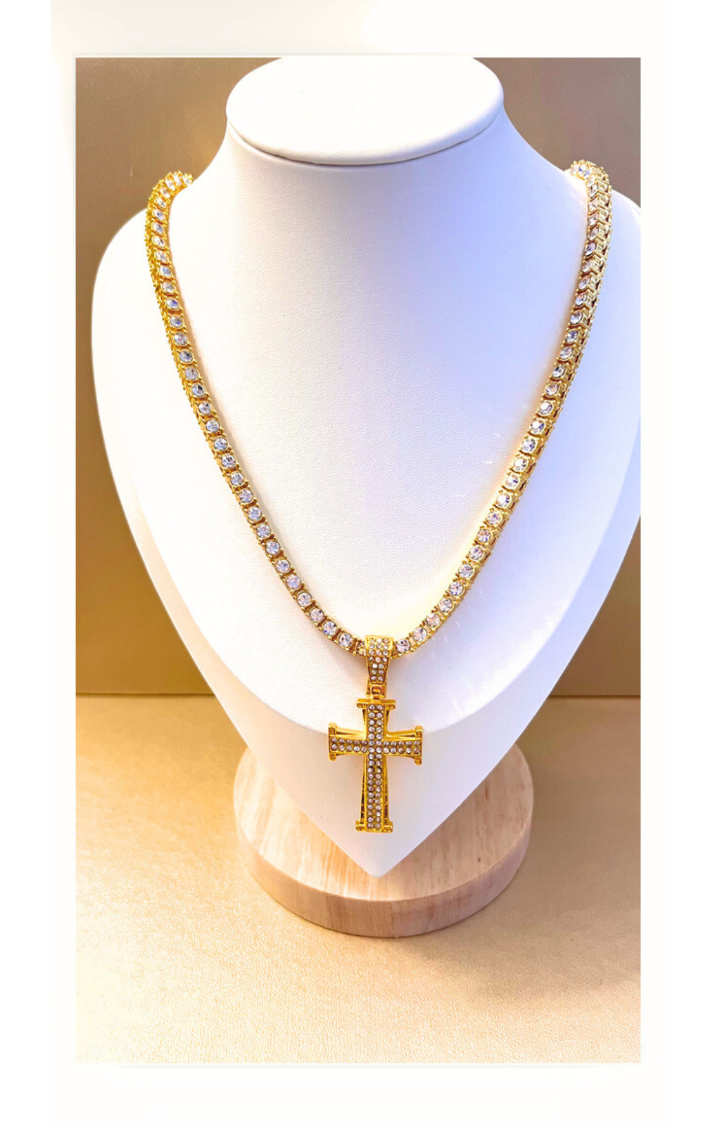 Fashion Cross Charm and Necklace for Men