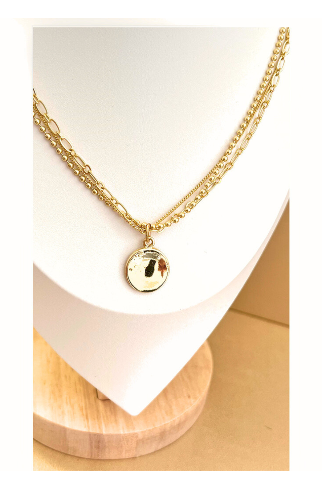 Multilayered Gold-Plated Necklace for Women