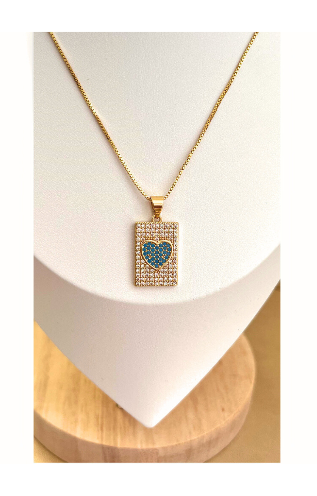 Gold-Plated Heart Pendant Necklace