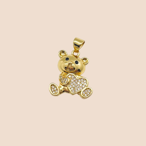 Gold-Plated Bear-Shaped Pendant