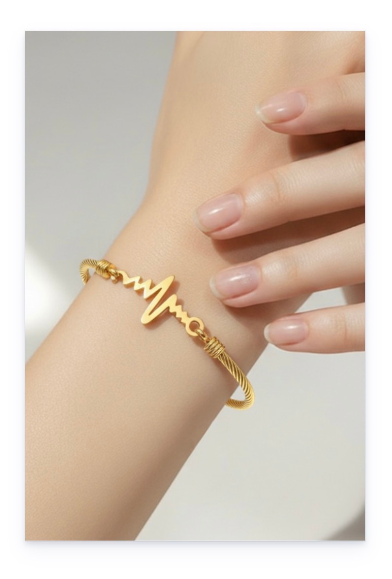Polished Titanium steel bangle Bracelets