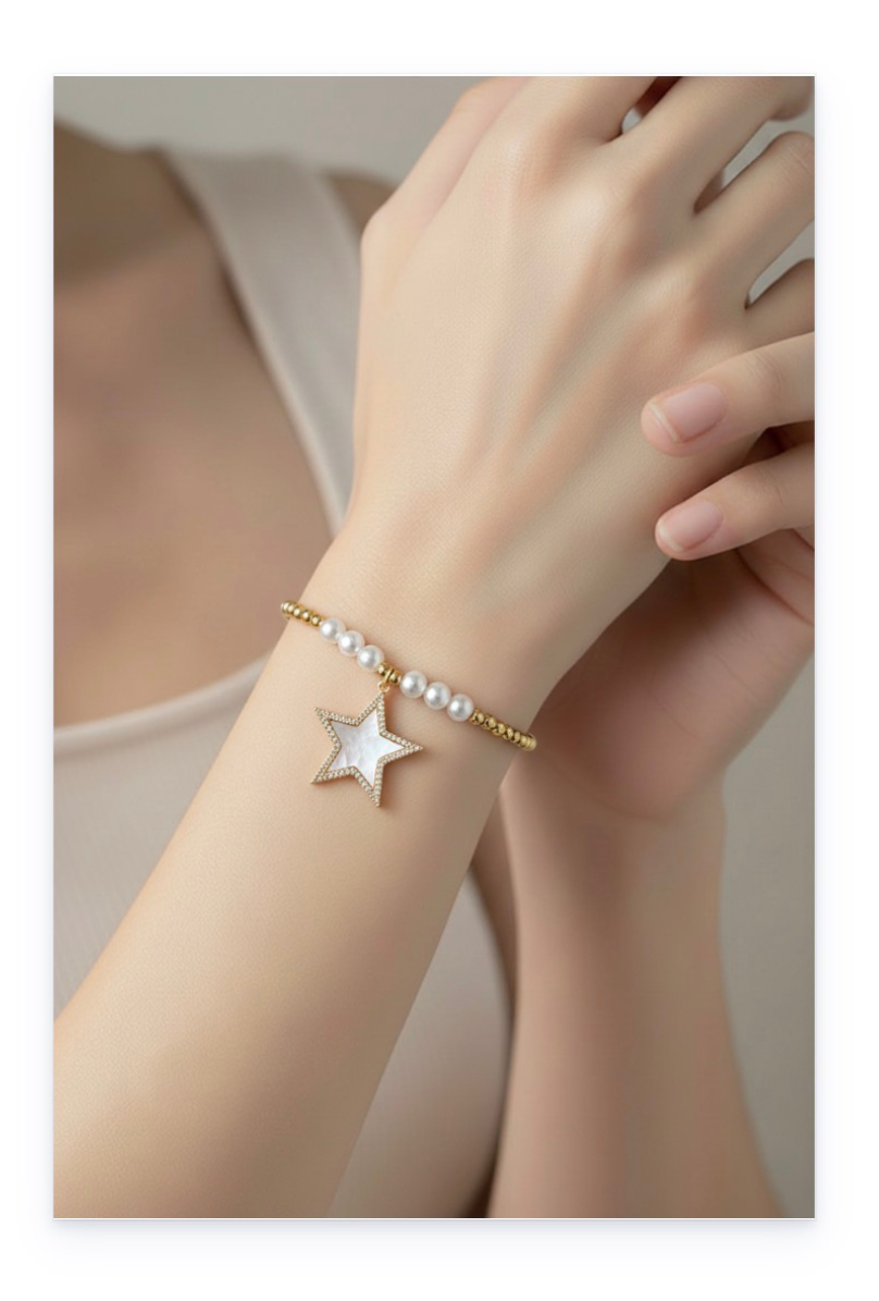 18k gold plated-Copper with star pendant