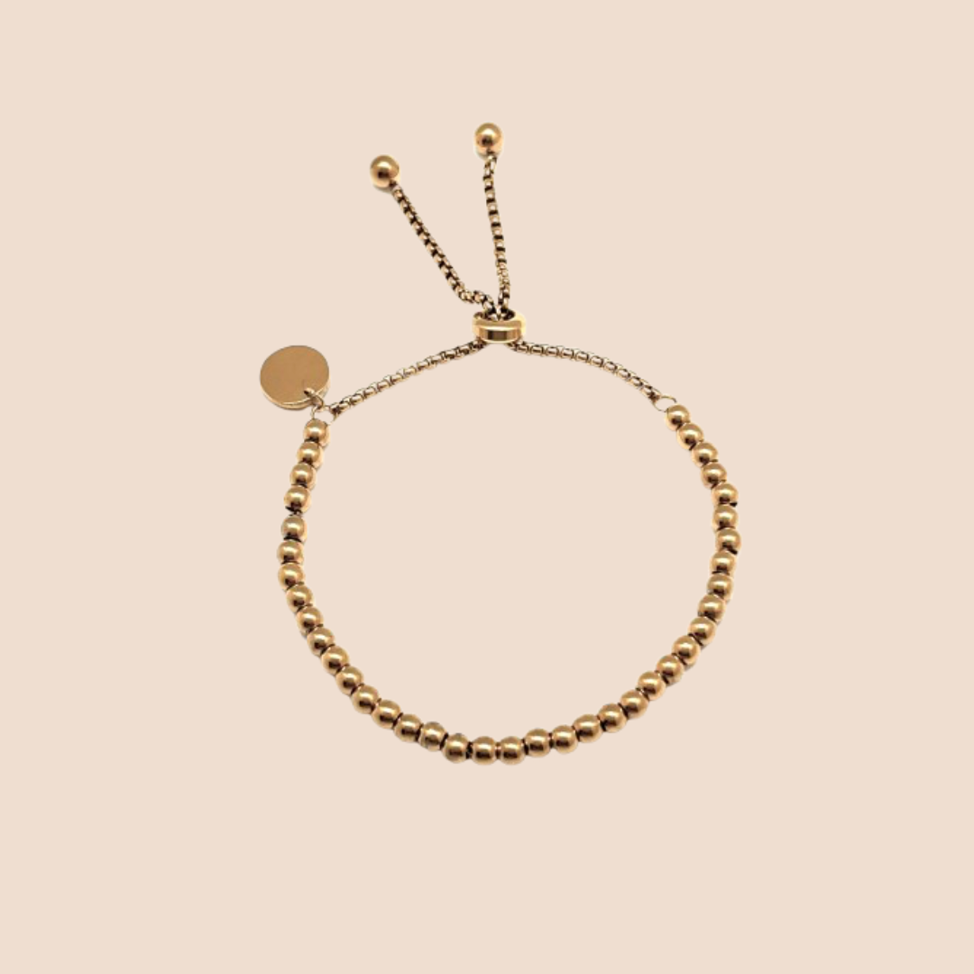 Titanium Steel Bracelet with 18K Gold Plating