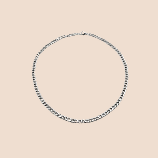 Stainless steel chain necklace-water resistant