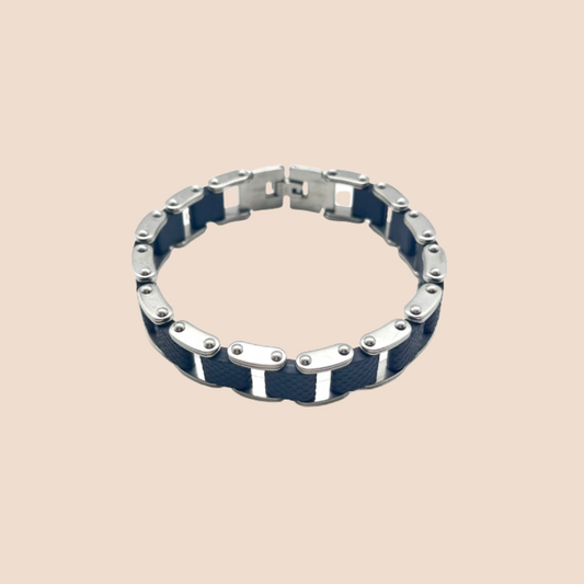 Geometric Stainless Steel Bracelet for Men – Urban Elegance