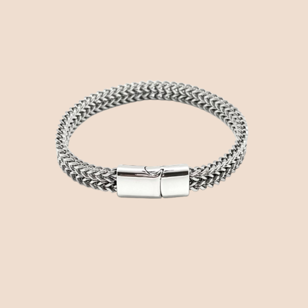 Polished Titanium Steel Bracelet for Men