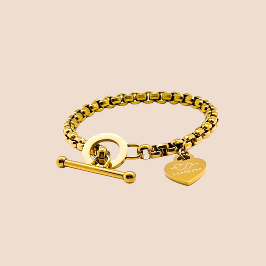 Adjustable Link Bracelet – 18K Gold Plated Stainless Steel