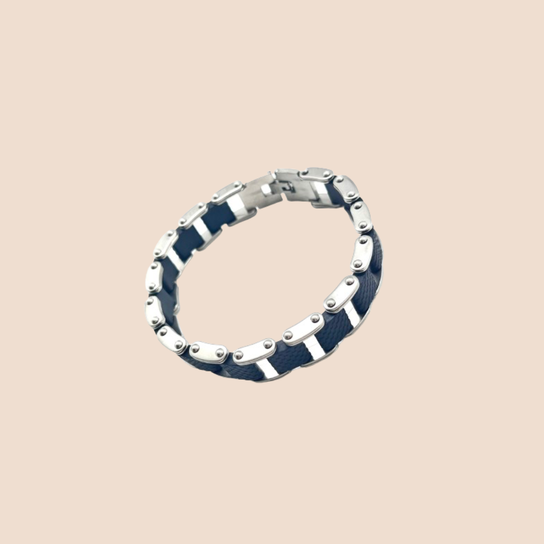 Geometric Stainless Steel Bracelet for Men – Urban Elegance