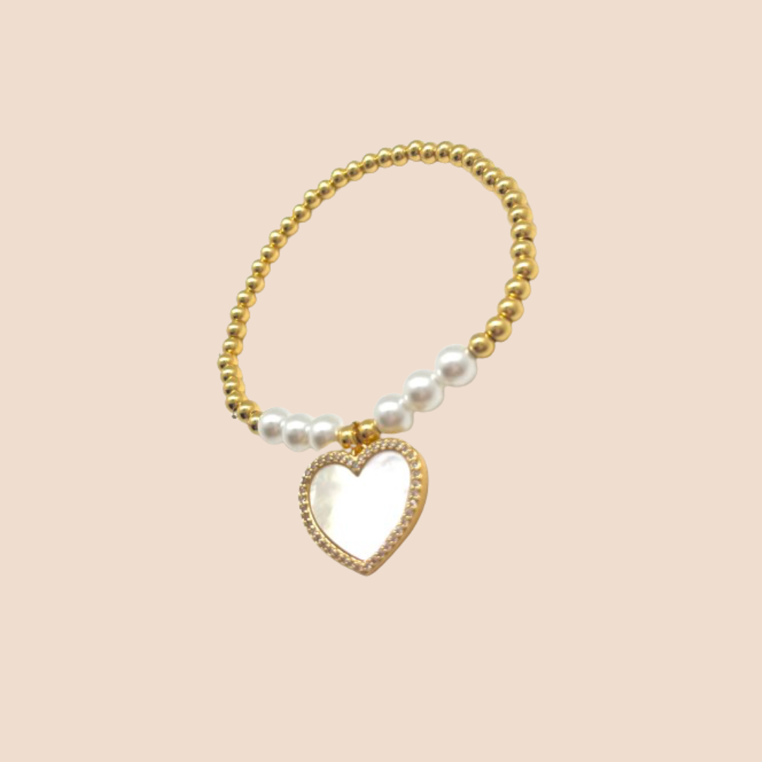 18K Gold-Plated- Copper adjustable bracelet with Charms
