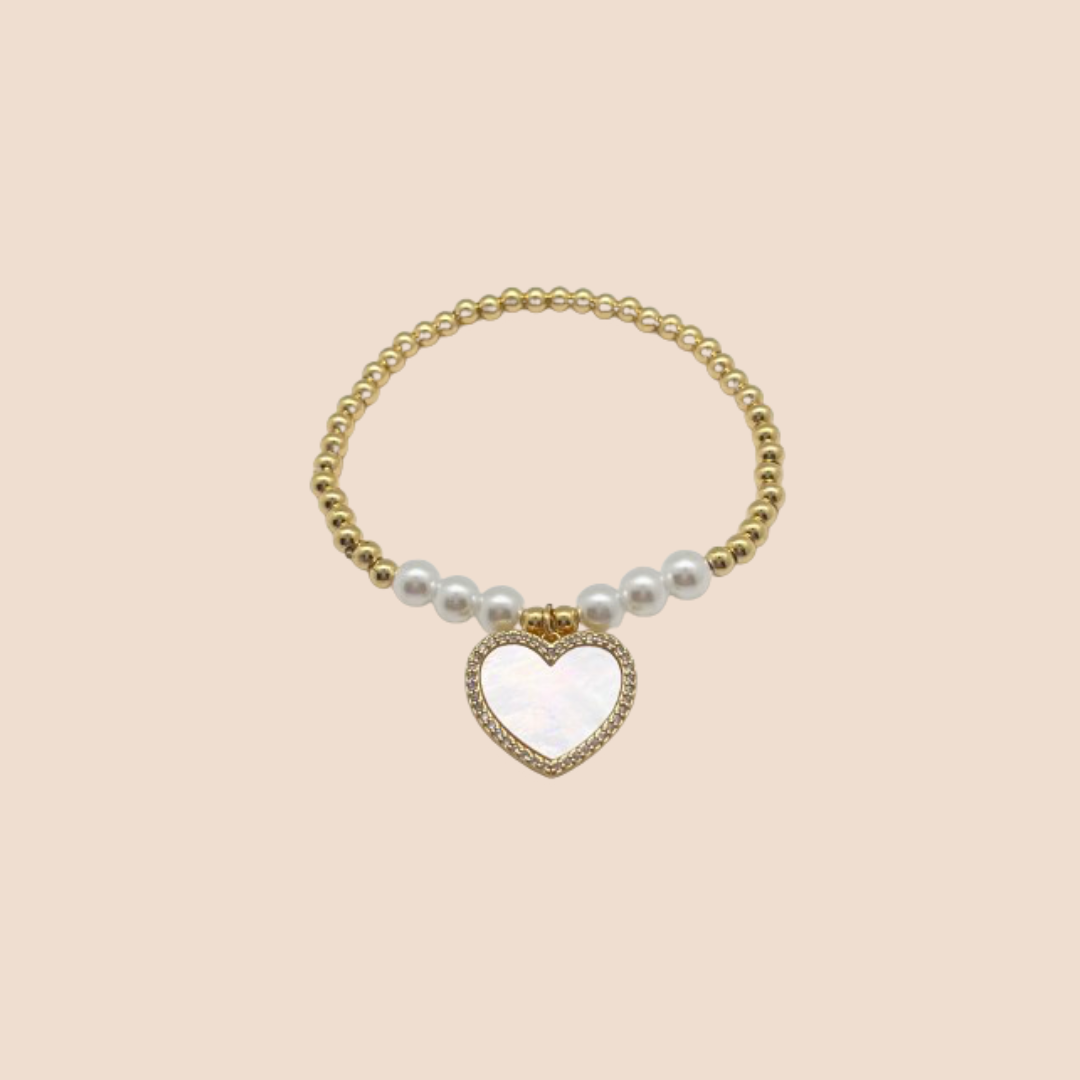 18K Gold-Plated- Copper adjustable bracelet with Charms