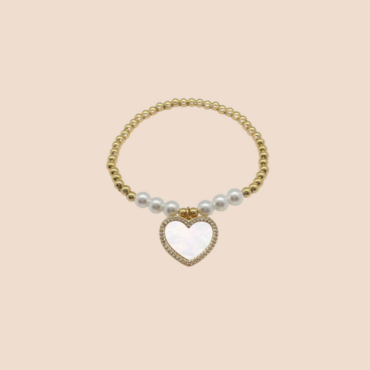 18K Gold-Plated- Copper adjustable bracelet with Charms