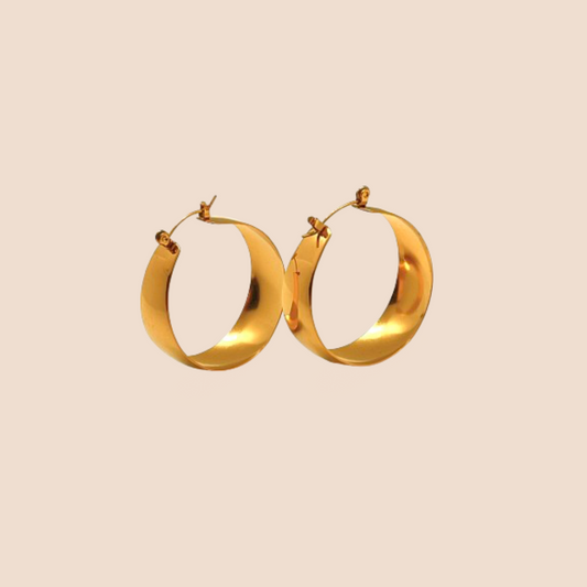 Stainless steel plating hoop earrings