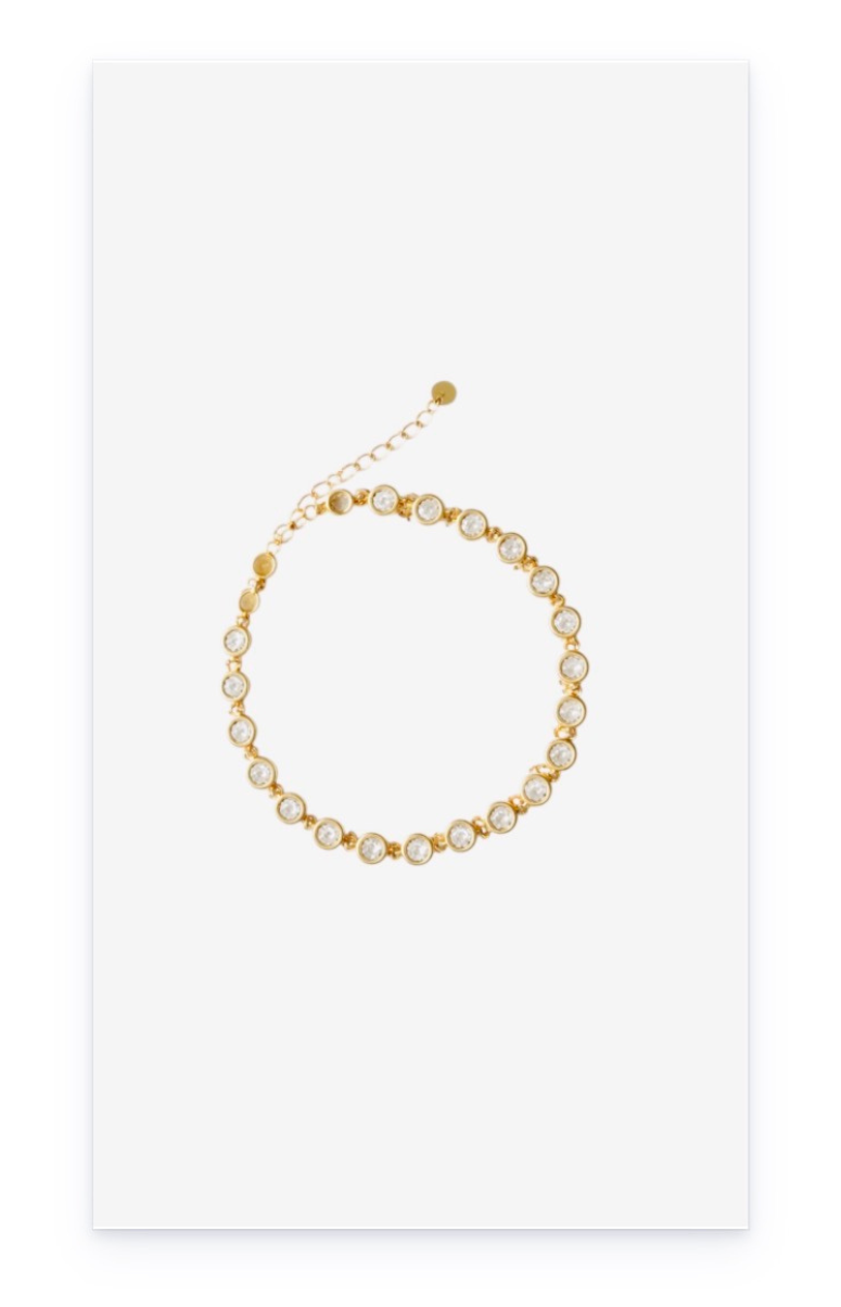 Copper and Gold-Plated Bracelet with Zircons