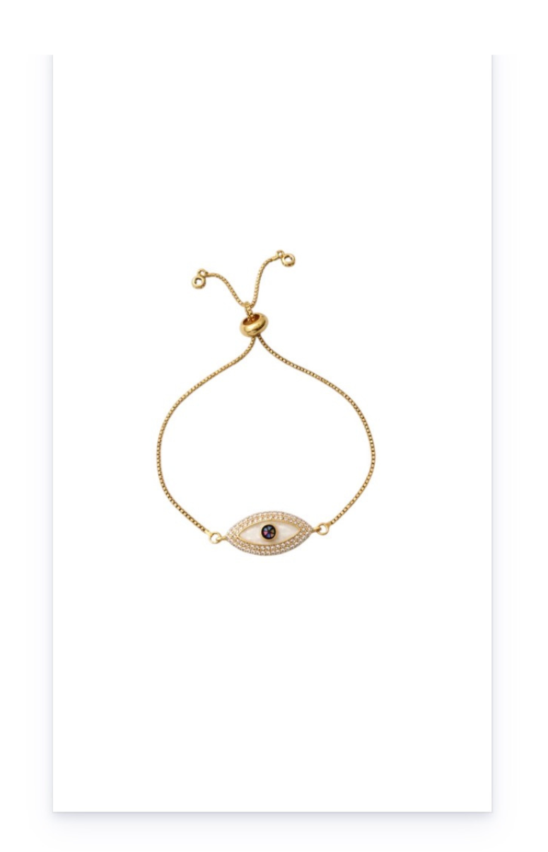 Chic Evil Eyes Zircon Charm Bracelet with Chain