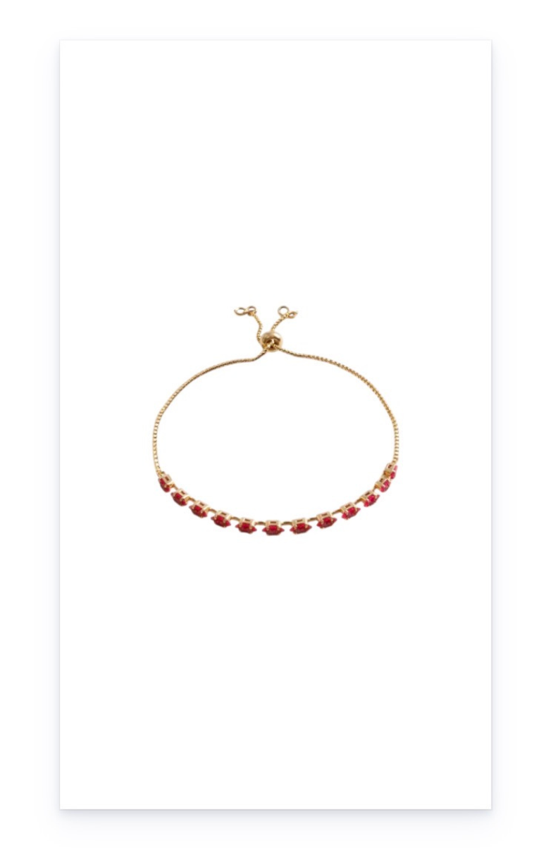 18K Gold-Plated Copper Bracelet with Eye Horse cristal Inlay