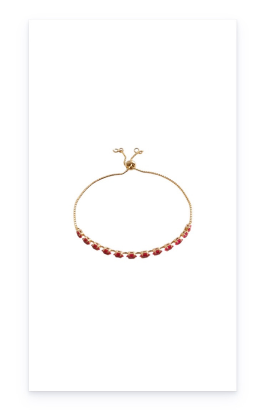 18K Gold-Plated Copper Bracelet with Eye Horse cristal Inlay